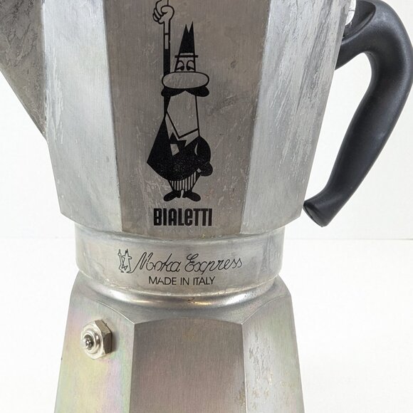 Bialetti Moka Express Single Cup Stovetop Aluminum Coffee Maker Made in Italy - Picture 2 of 13